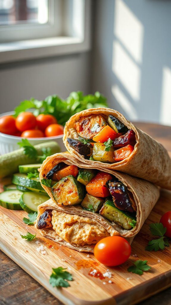 veggie wraps with hummus veggie wraps with hummus