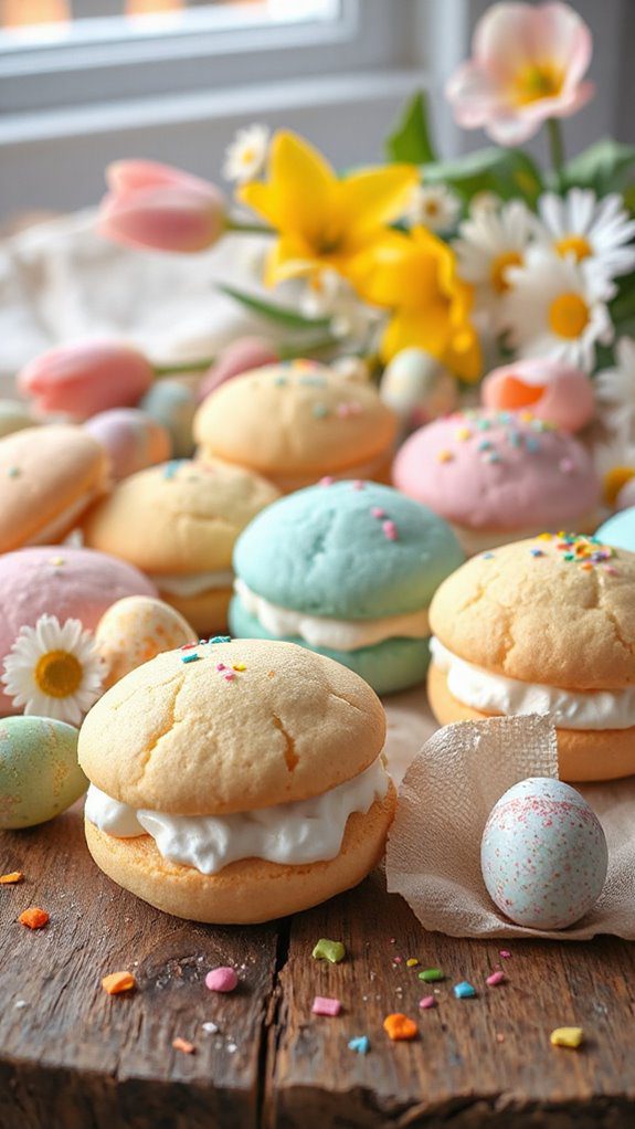 vibrant egg shaped desserts