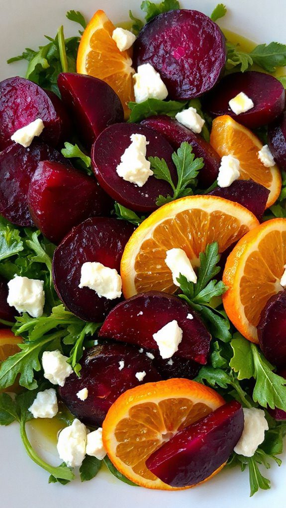 vibrant roasted beet salad