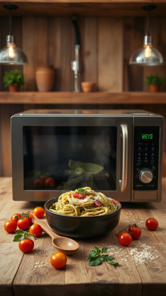 warm food uniformly distributed