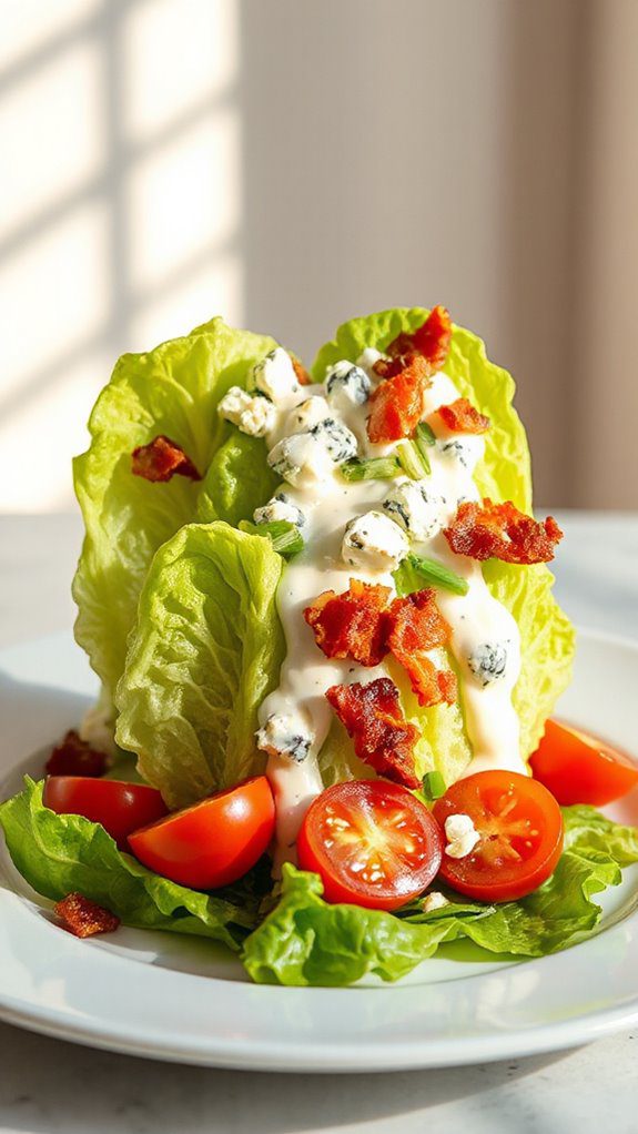 wedge salad with dressing