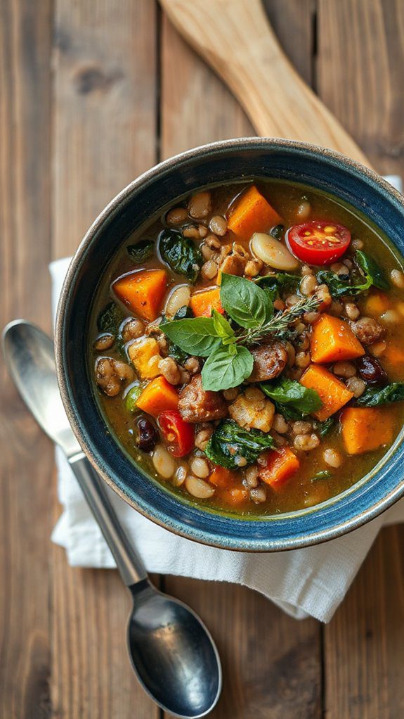 wholesome lentil vegetable stew