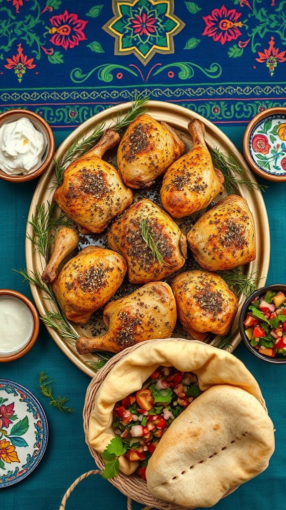 zaatar flavored roasted chicken