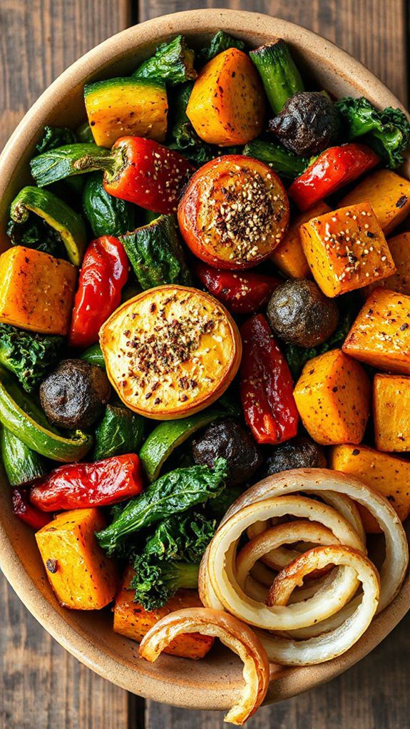 zaatar seasoned roasted veggies