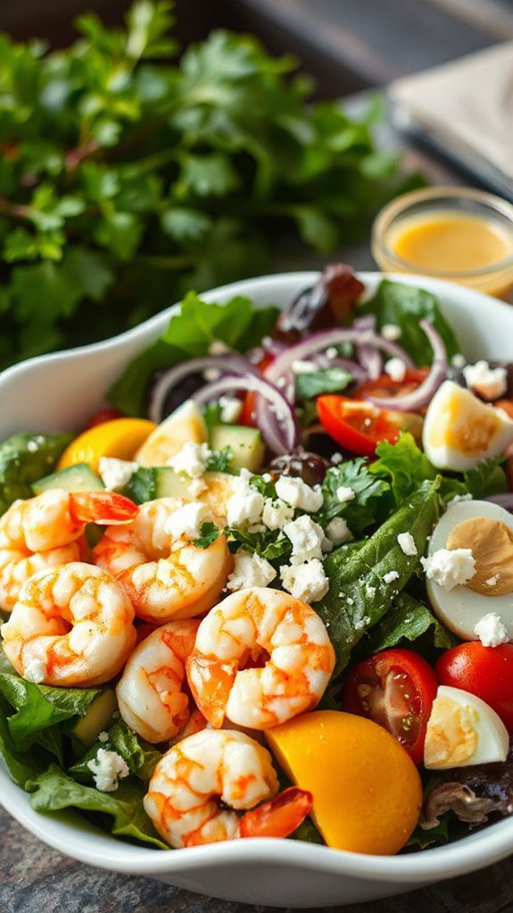 zesty shrimp and greens
