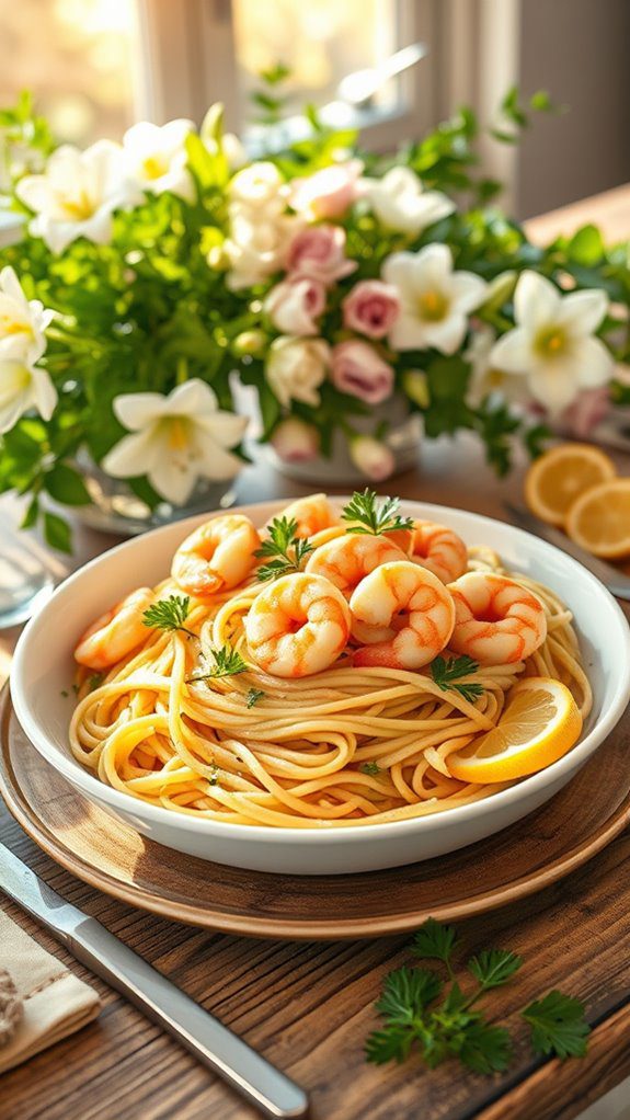 zesty shrimp pasta dish