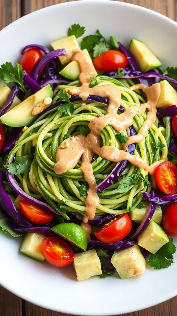 zoodle salad with peanut dressing zoodle salad with peanut dressing