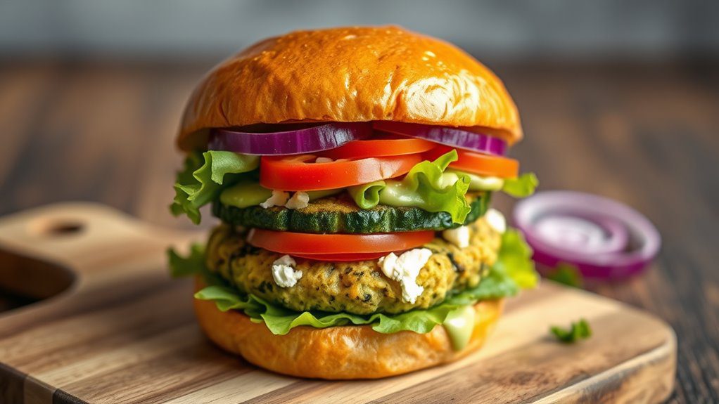 zucchini and feta burgers