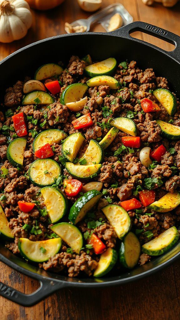 zucchini beef skillet recipe