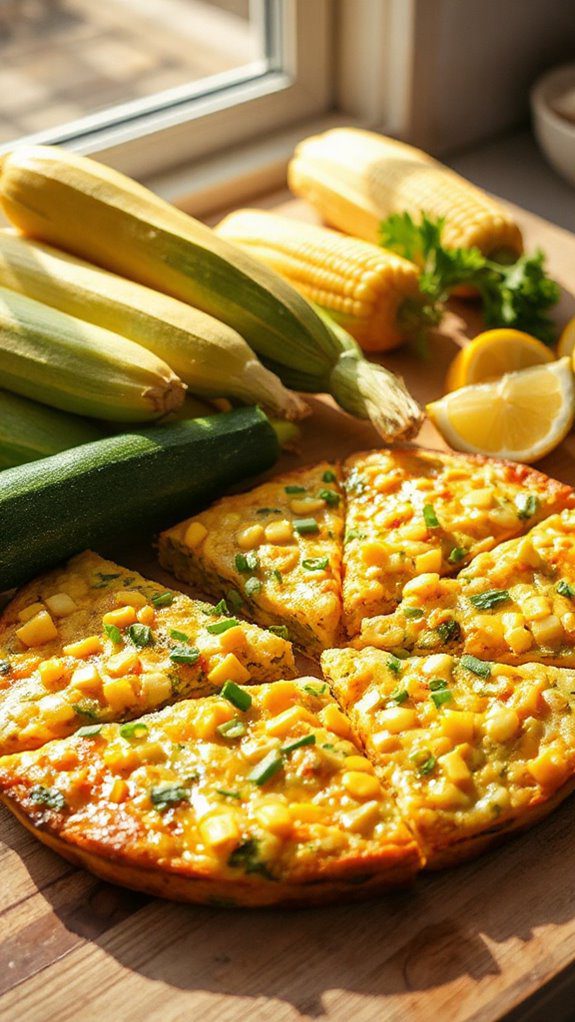 zucchini corn egg dish