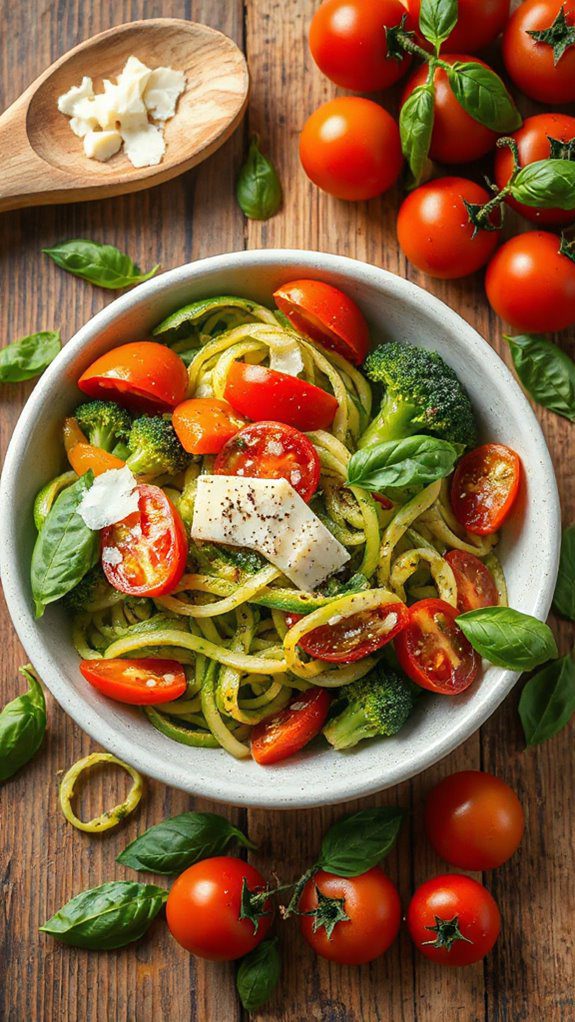 zucchini noodle vegetable dish