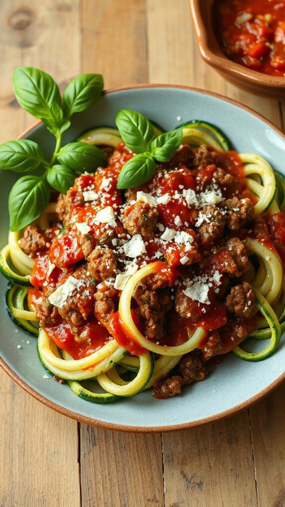 zucchini noodles with beef
