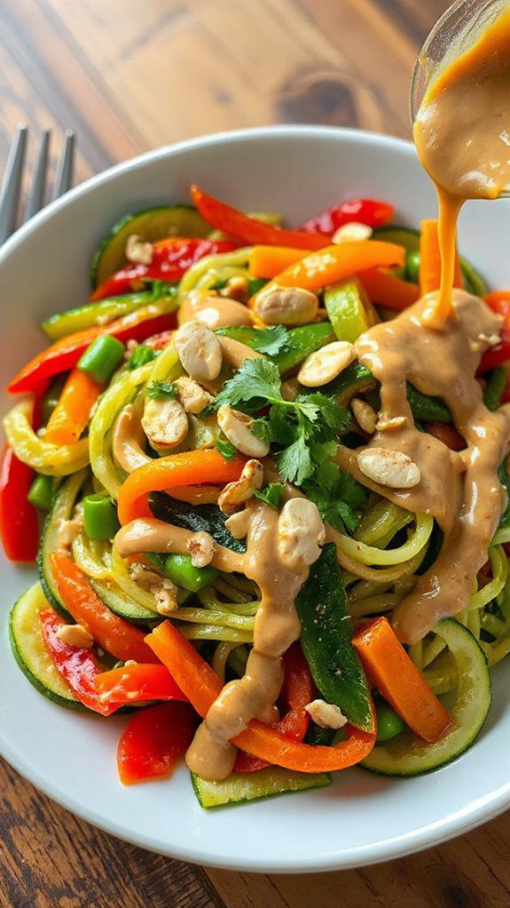 zucchini noodles with peanut sauce zucchini noodles with peanut sauce