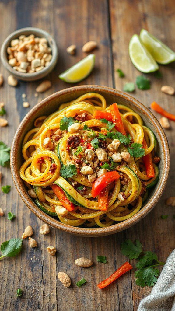 zucchini noodles with peanut sauce zucchini noodles with peanut sauce