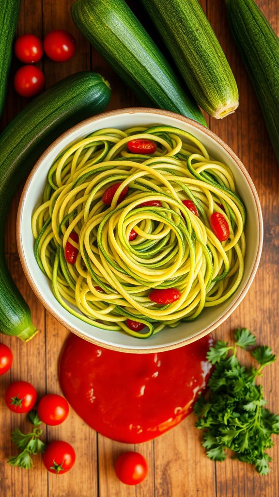 zucchini noodles with sauce zucchini noodles with sauce