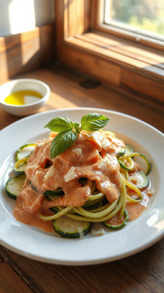zucchini noodles with tomato sauce
