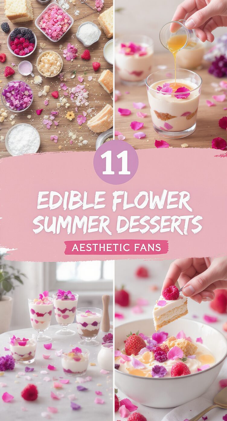 11 Edible Flower Summer Desserts for Aesthetic Fans