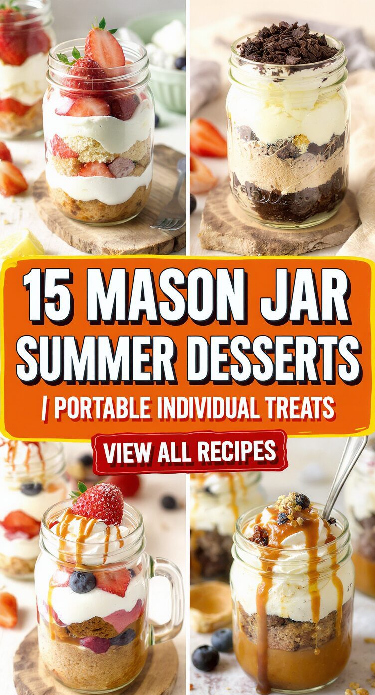 15 Mason Jar Summer Desserts Portable Individual Treats