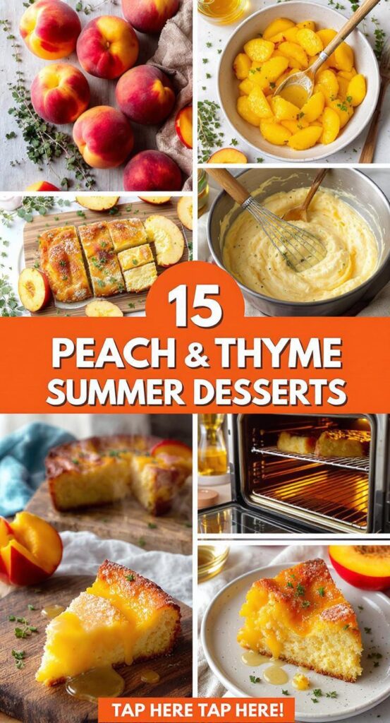 15 Peach & Thyme Summer Desserts | Herb-Infused Fruit Creations