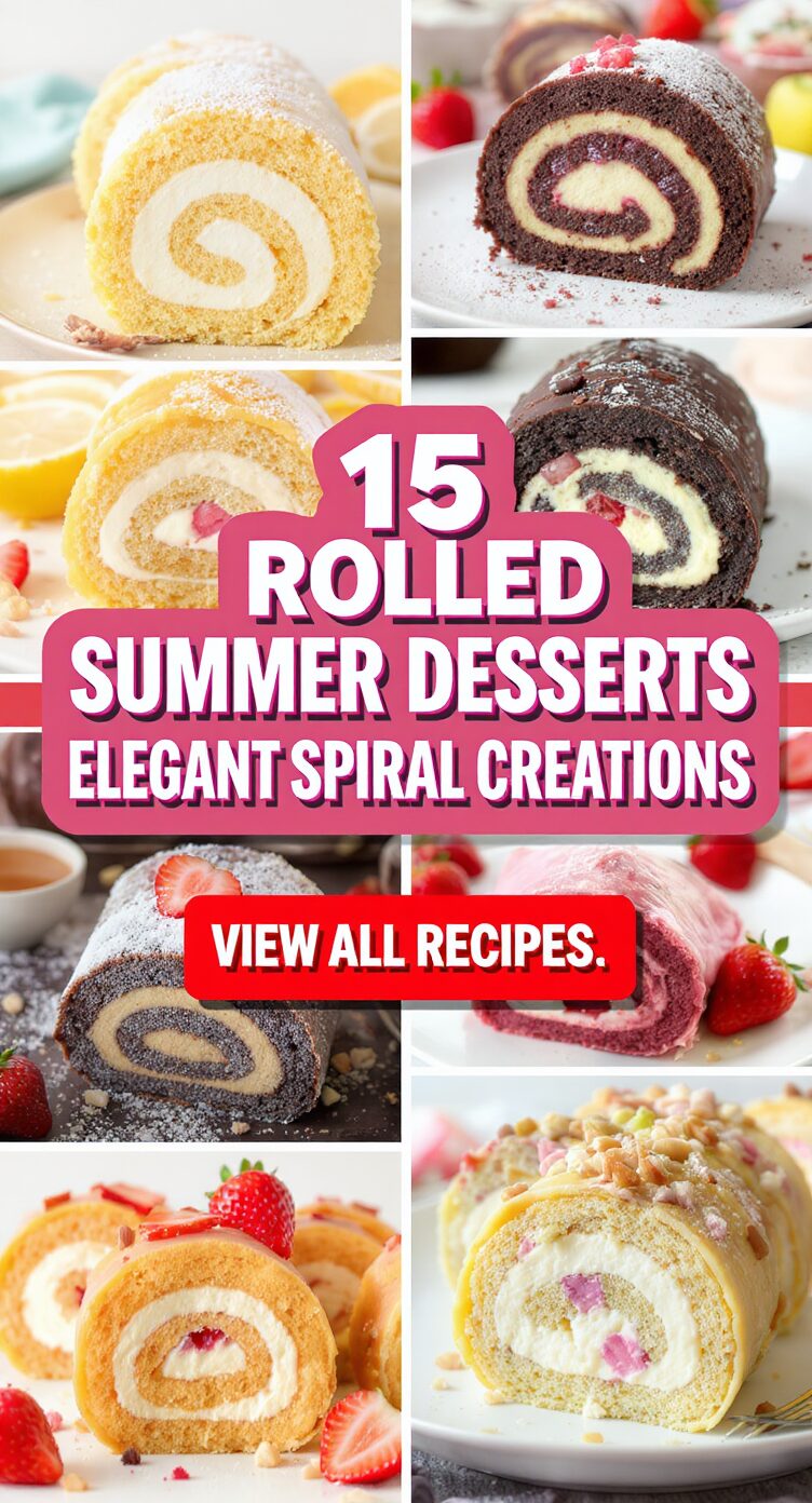 15 Rolled Summer Desserts Elegant Spiral Creations