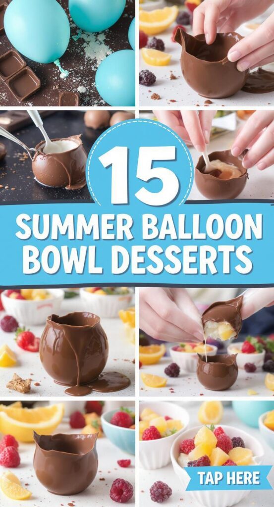 15 Summer Balloon Bowl Desserts | Edible Container Treats