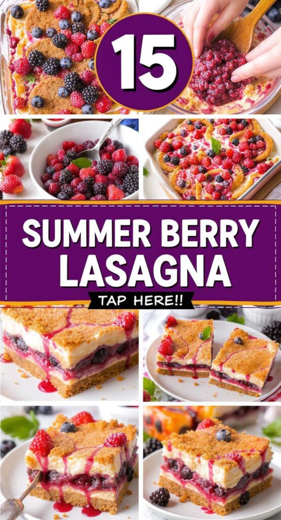 15 Summer Berry Lasagna | No-Bake Layered Perfection