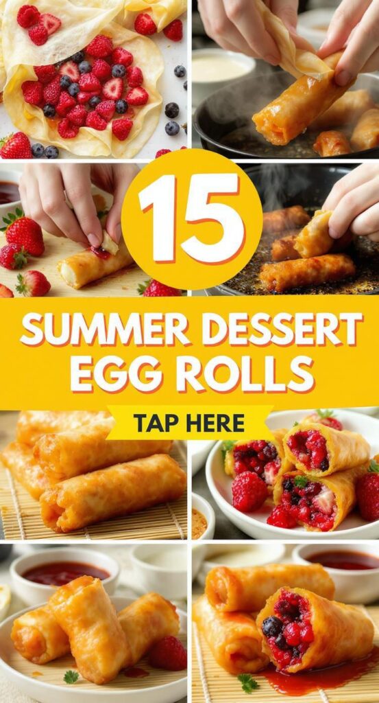 15 Summer Dessert Egg Rolls | Sweet Crispy Treats