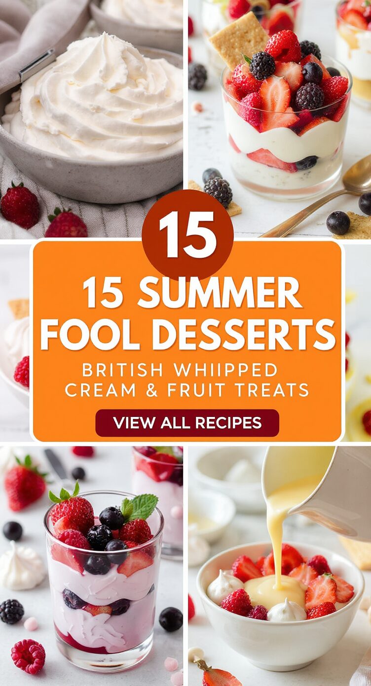 15 Summer Fool Desserts British Whipped Cream & Fruit Treats