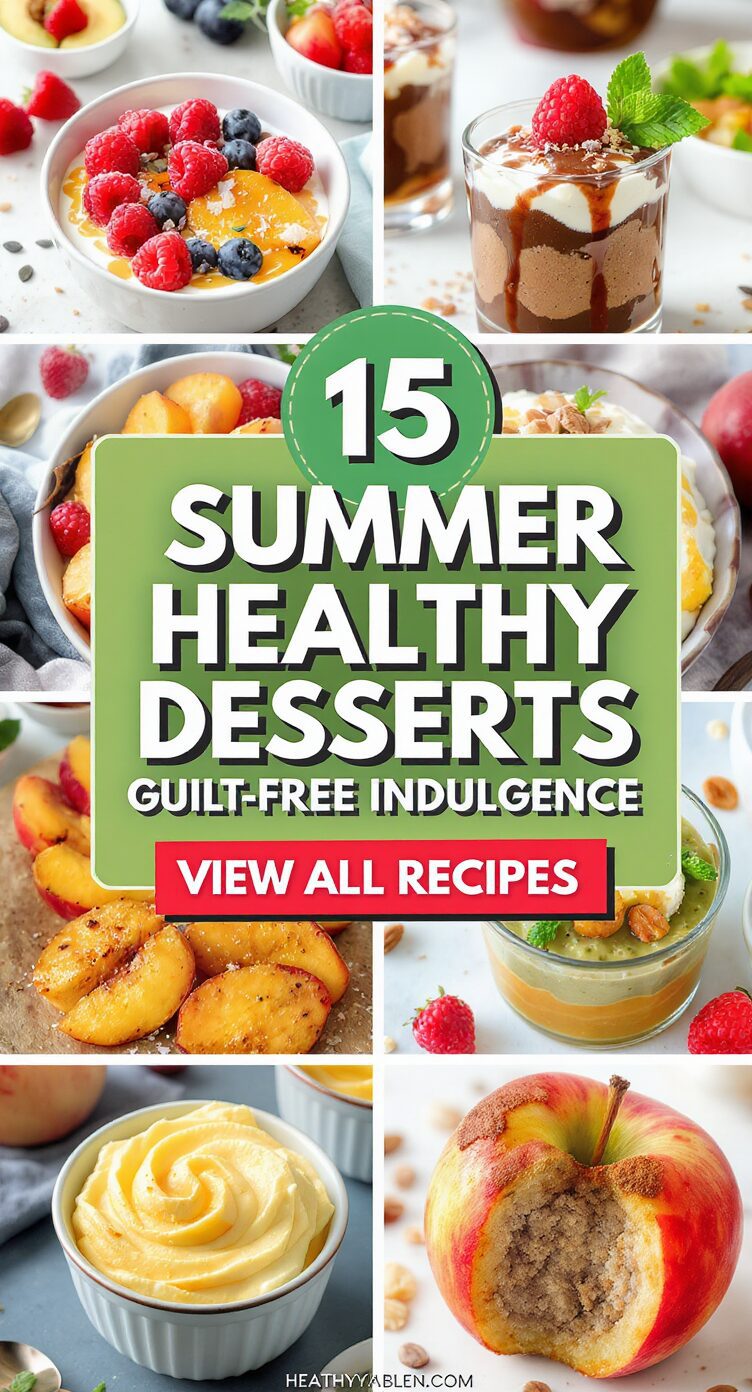 15 Summer Healthy Desserts Guilt-Free Indulgence