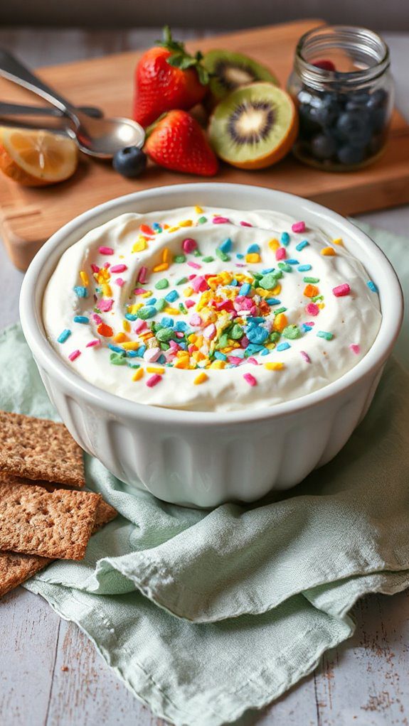 add colorful sprinkles generously