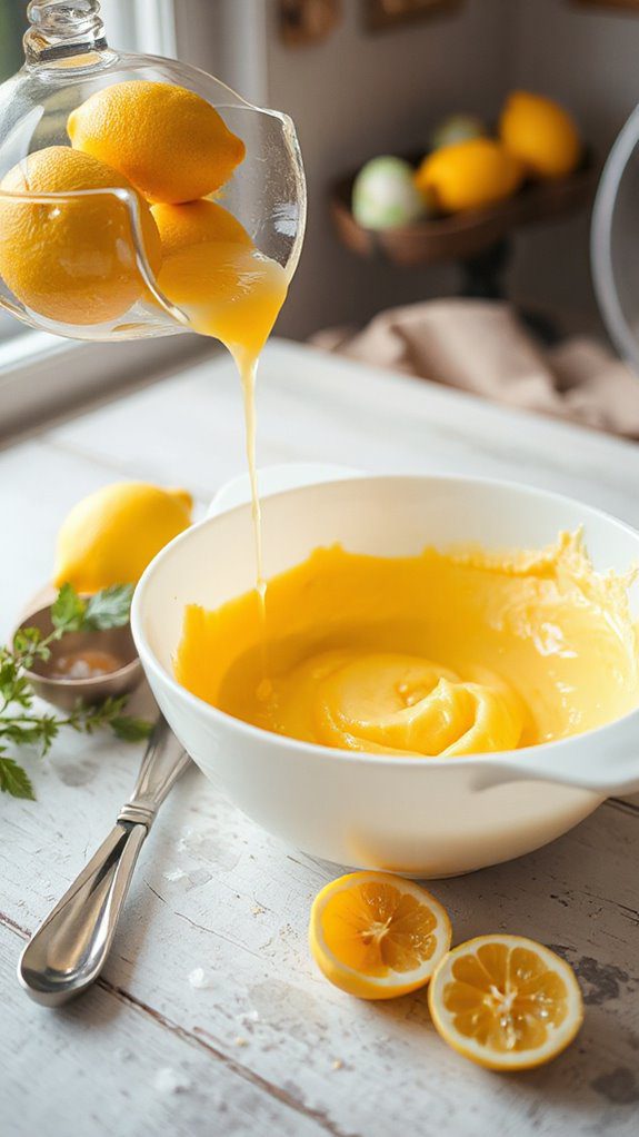 add lemon juice carefully