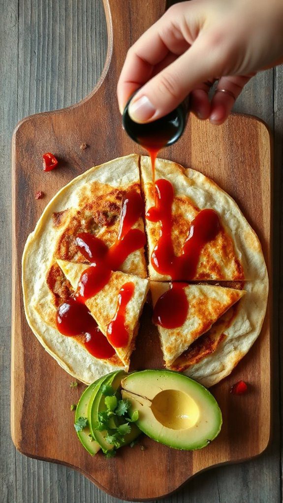 add spicy sauce generously add spicy sauce generously