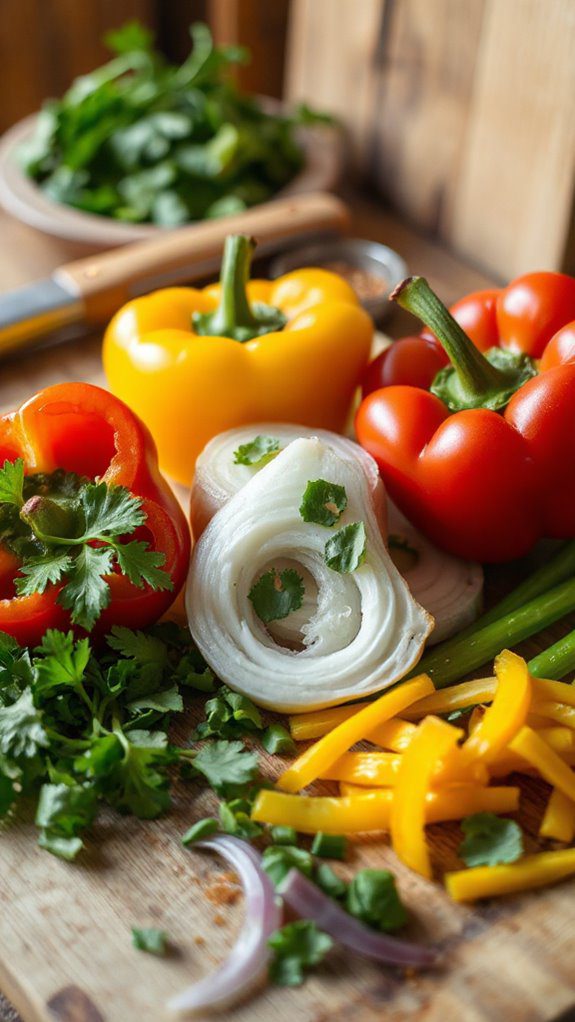 add vegetables and herbs add vegetables and herbs