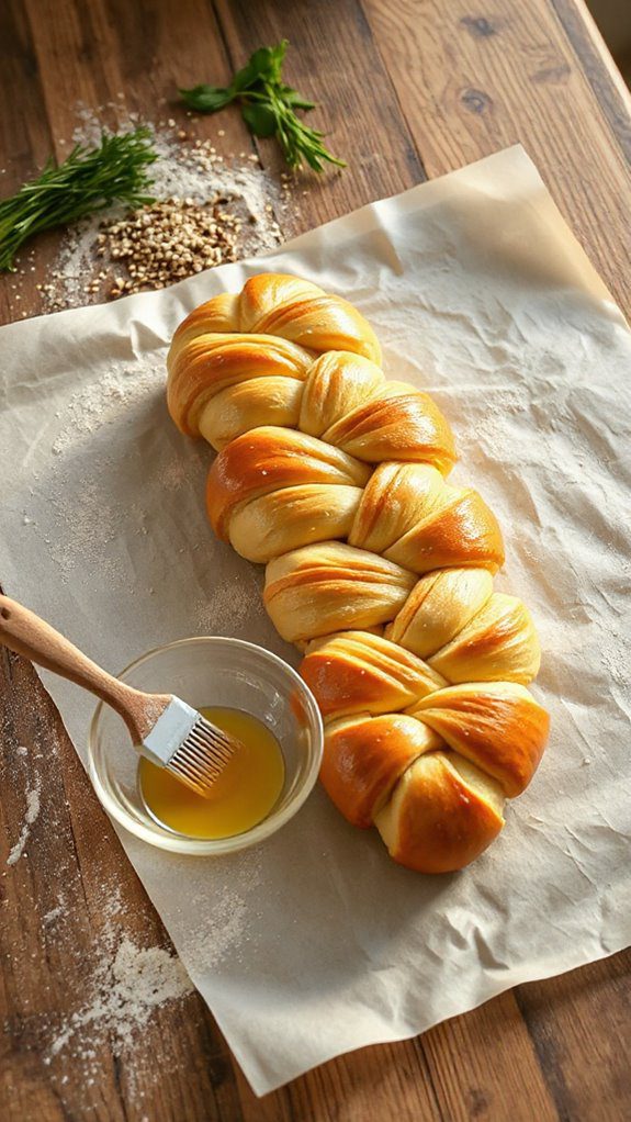 apply egg wash evenly