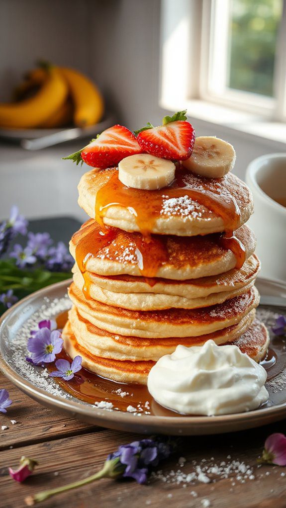 artful pancake display ideas