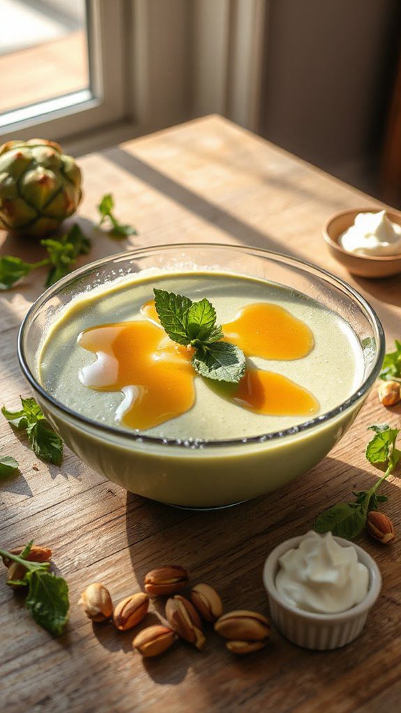 artichoke pudding with honey