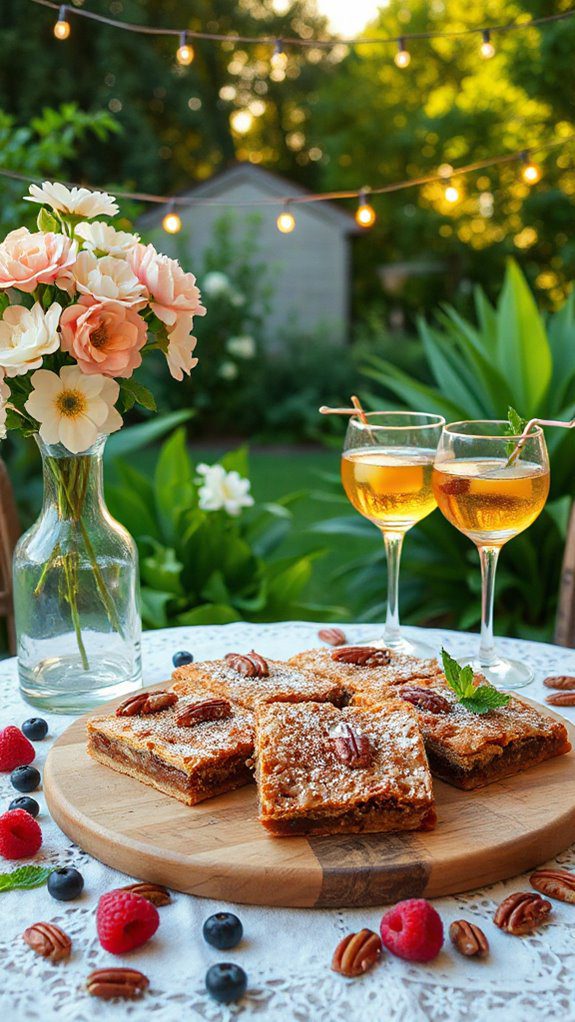 bourbon infused pecan pie bars