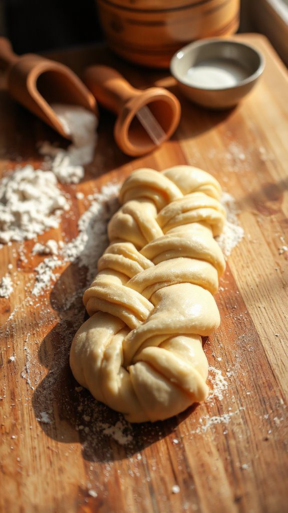 braid the divided dough