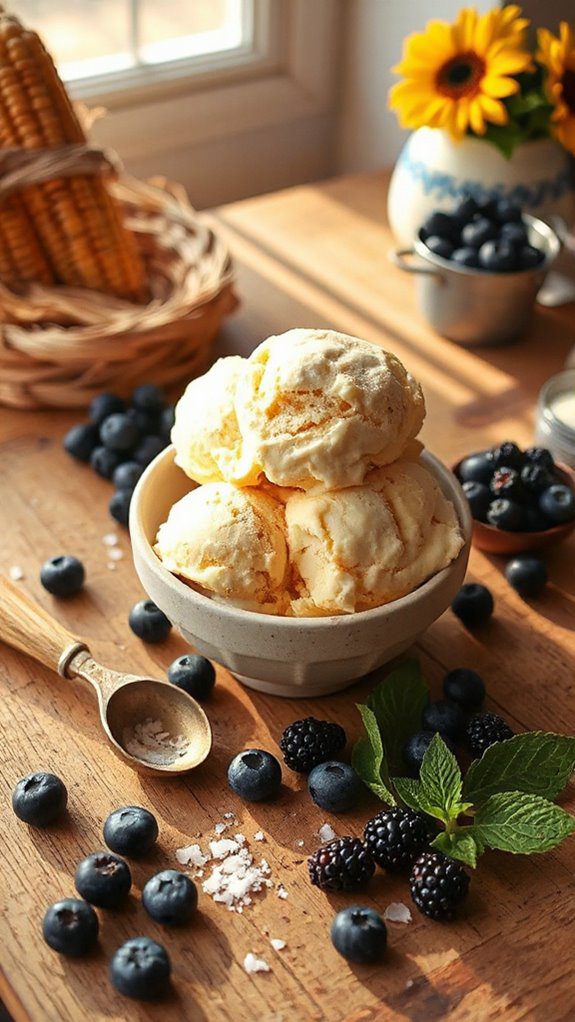 buttermilk cornmeal ice cream
