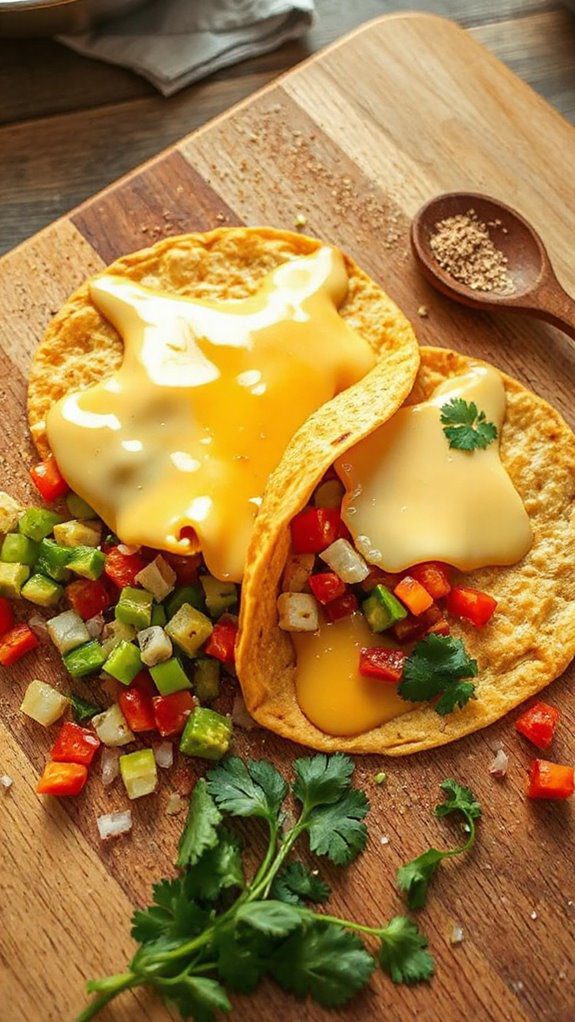 cheese layered with tortillas