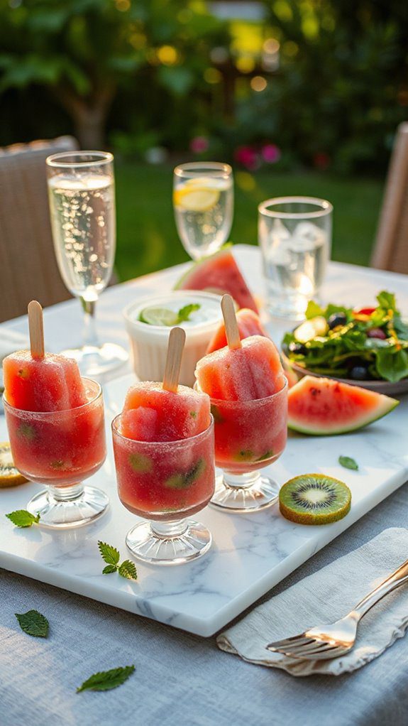 chilled fruity popsicle pairings