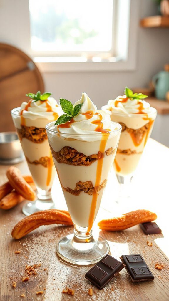 churro pudding dessert parfaits