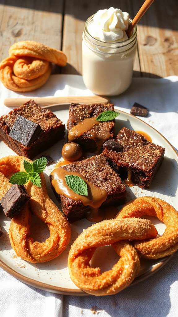 cinnamon churro brownie delight