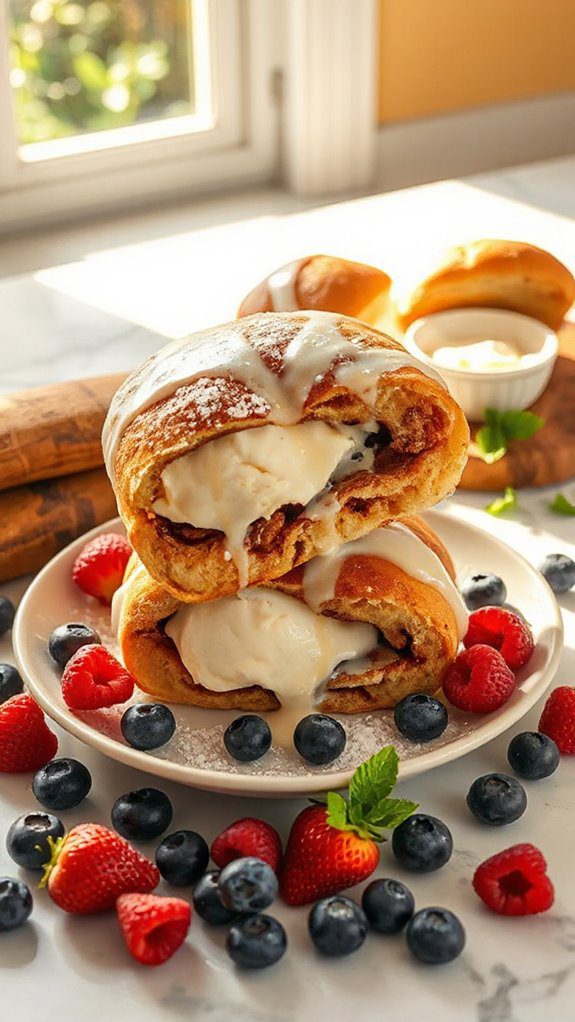 cinnamon roll ice cream sandwiches