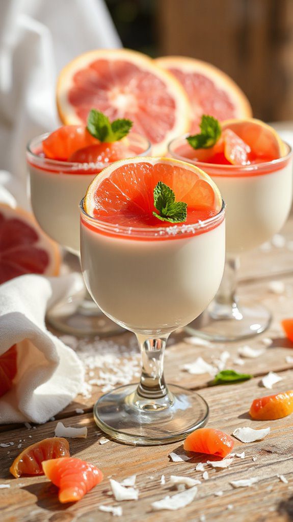 coconut grapefruit dessert delight