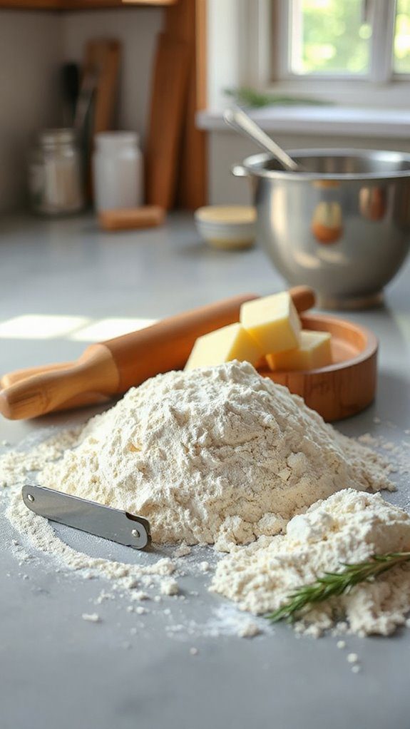 combine flour and butter