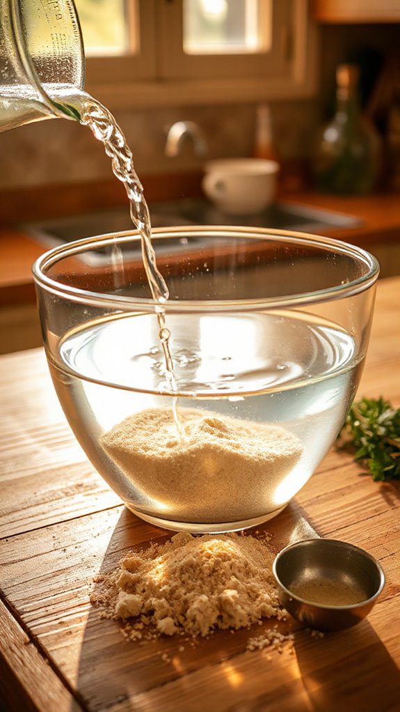 combine warm water and yeast