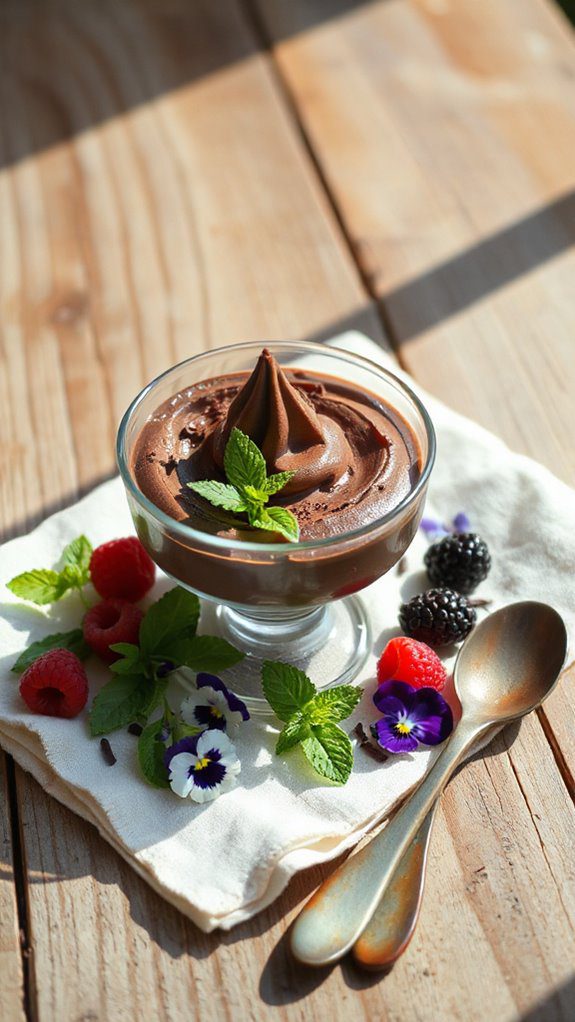 creamy chocolate ricotta mousse