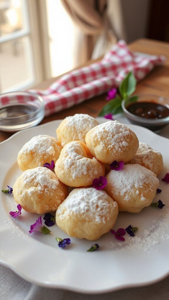 crisp creamy italian doughnuts
