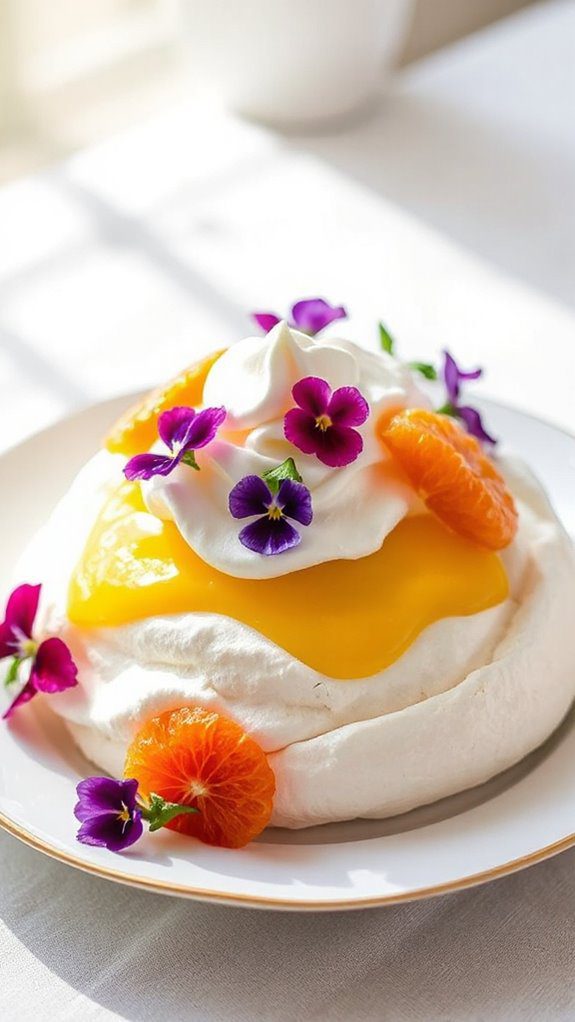 crisp meringue with yuzu crisp meringue with yuzu